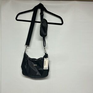 Boohoo Sleek Black Crossbody Bag
